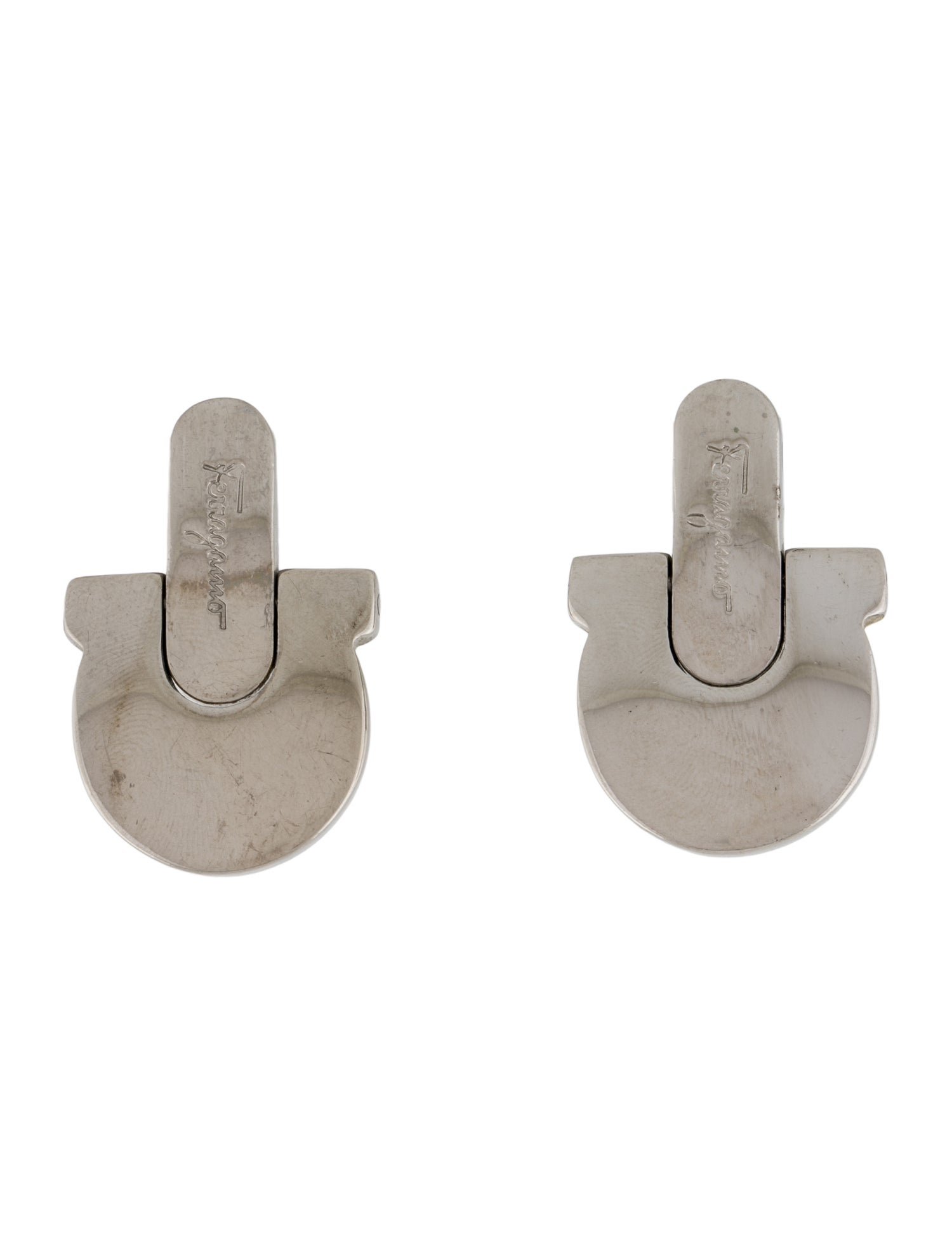 Ferragamo Vintage Logo Clip-On Drop Earrings