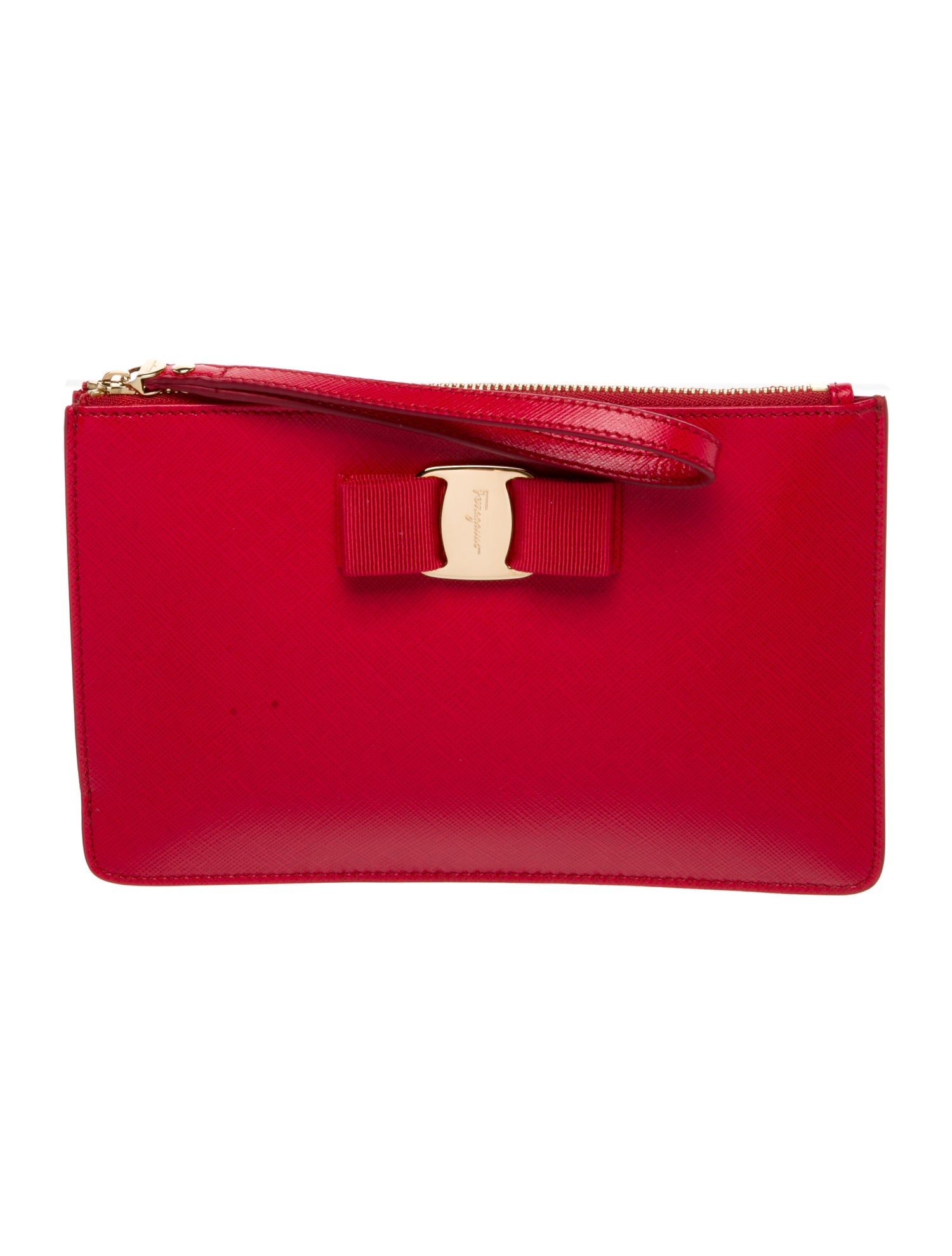 Ferragamo Saffiano Leather Clutch w/ Tags