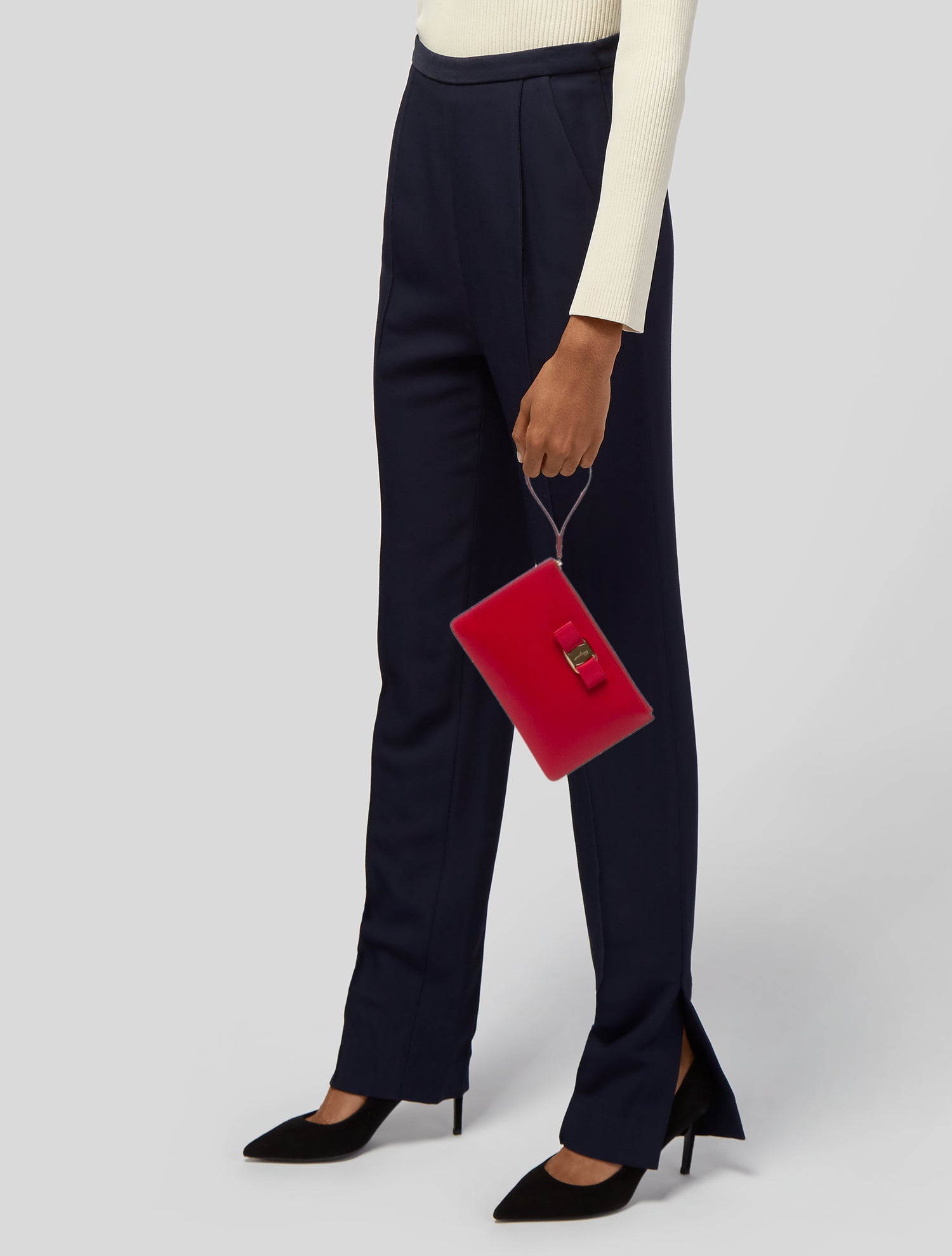 Ferragamo Saffiano Leather Clutch w/ Tags