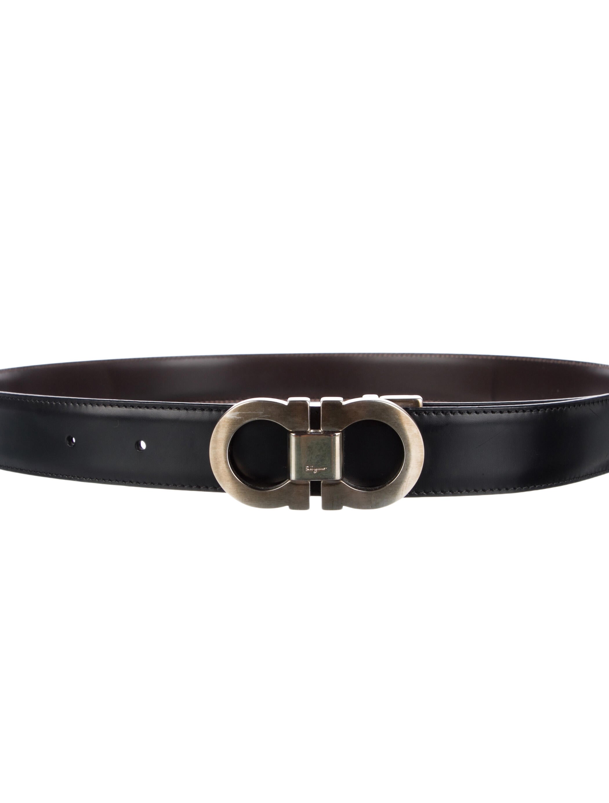 Ferragamo Gancini Logo Leather Belt