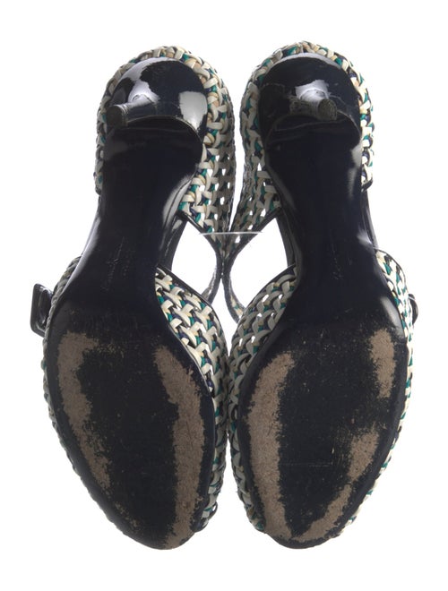 Ferragamo Leather Patterned D'Orsay Pumps