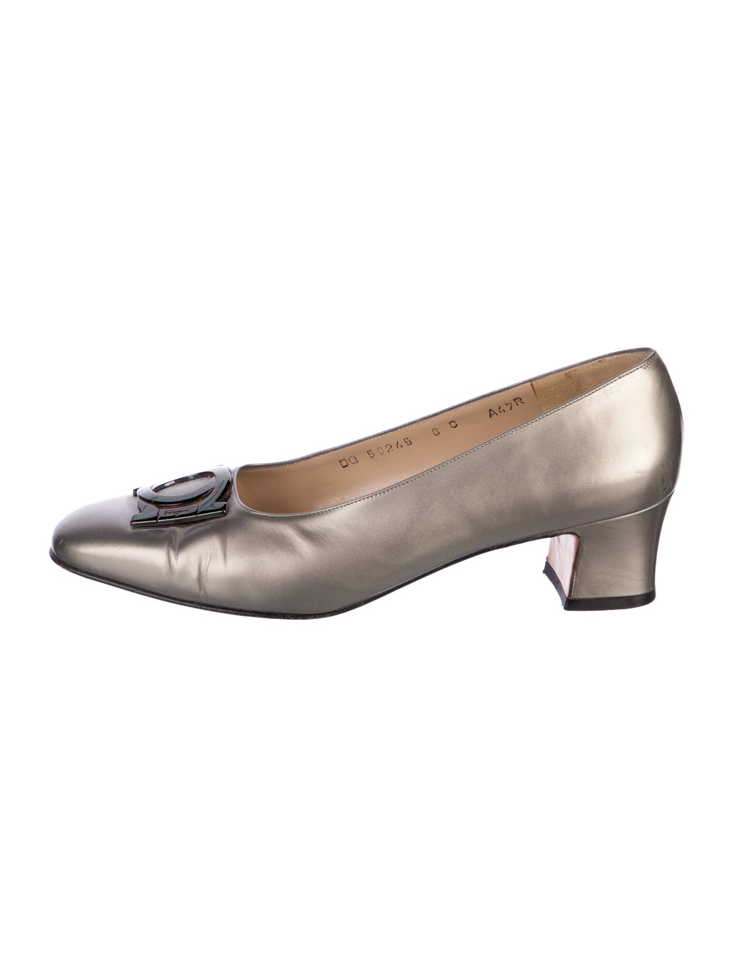 Ferragamo Signature Logo Leather Pumps