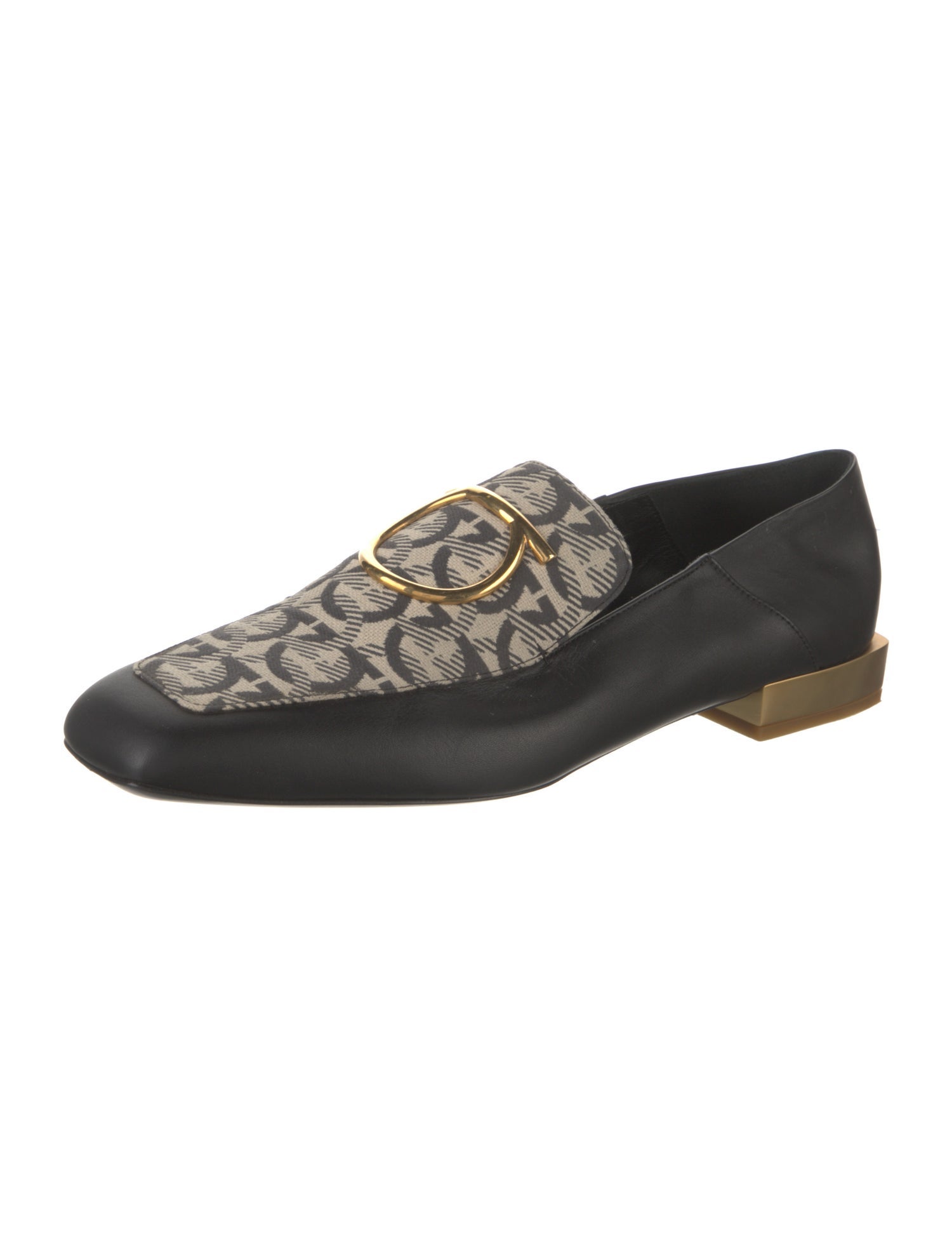 Ferragamo Leather Animal Print Loafers