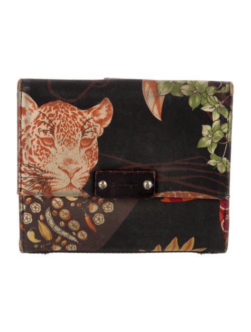 Ferragamo Canvas Printed Compact Wallet