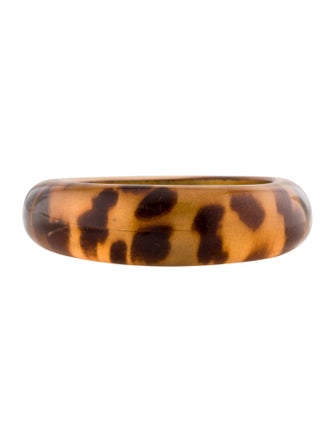 Ferragamo Resin Leopard Print Bangle Bracelet