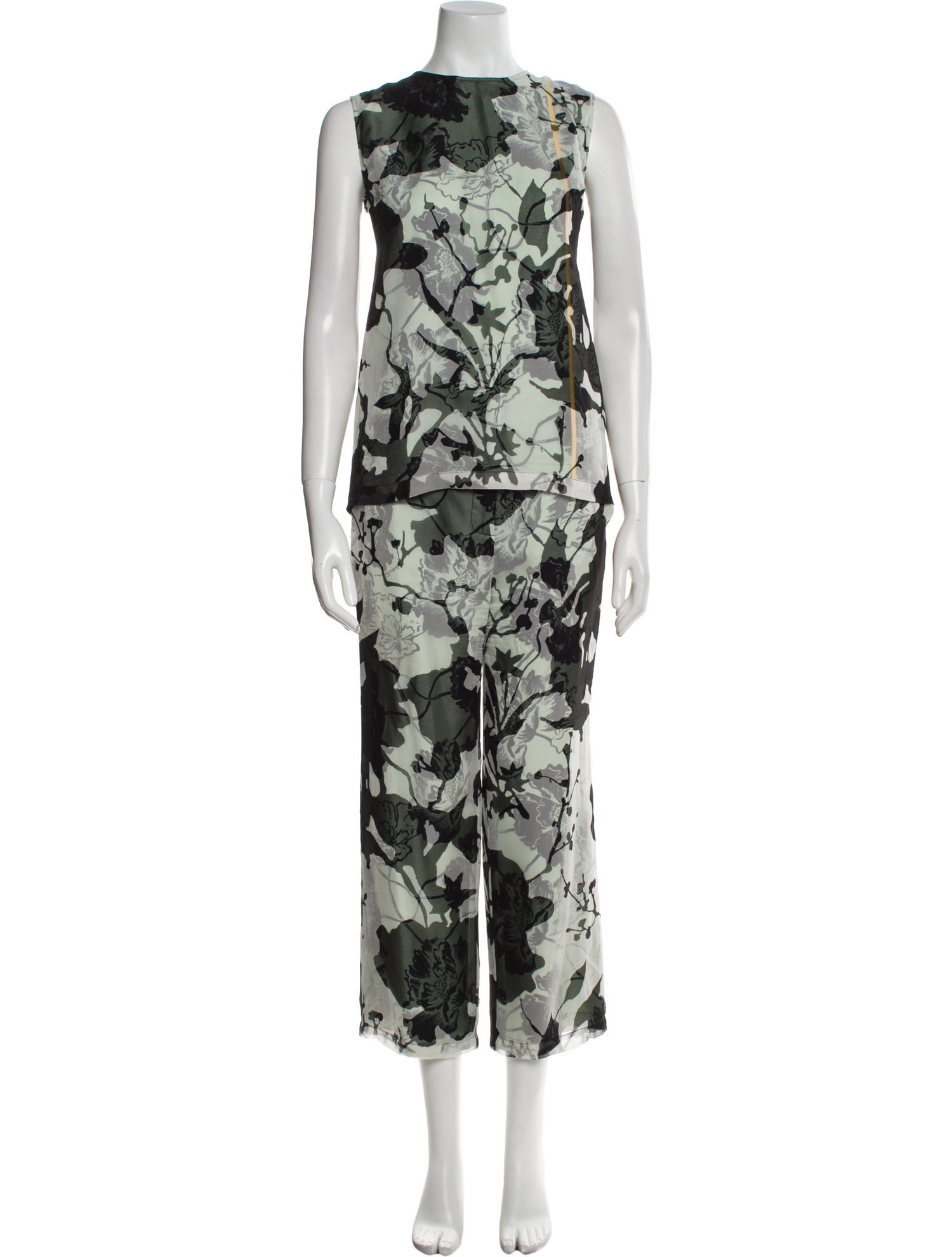 Ferragamo Silk Printed Pantsuit