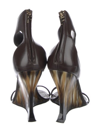 Ferragamo Leather T-Strap Sandals