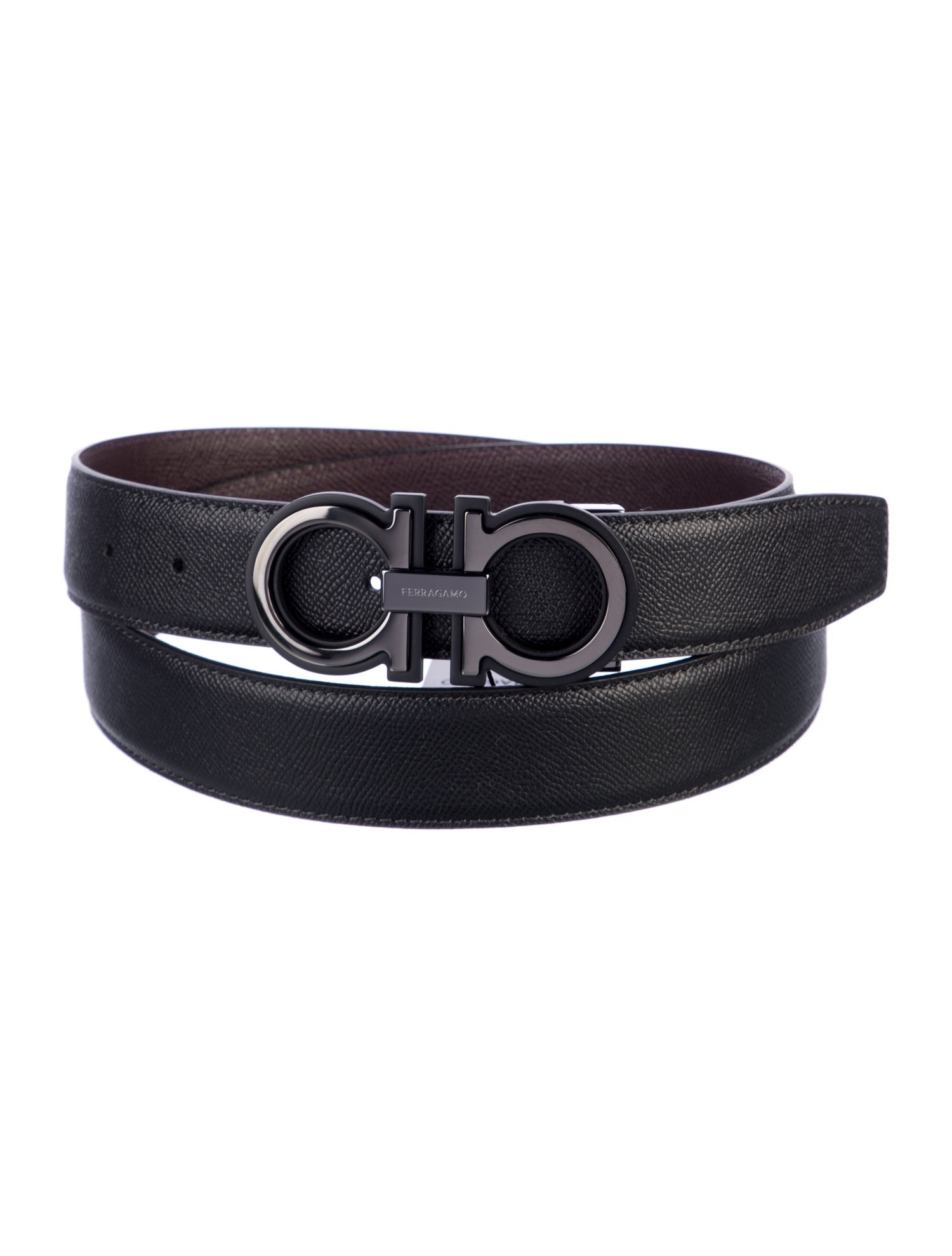 Ferragamo Gancini Logo Skinny Belt Kit w/ Tags