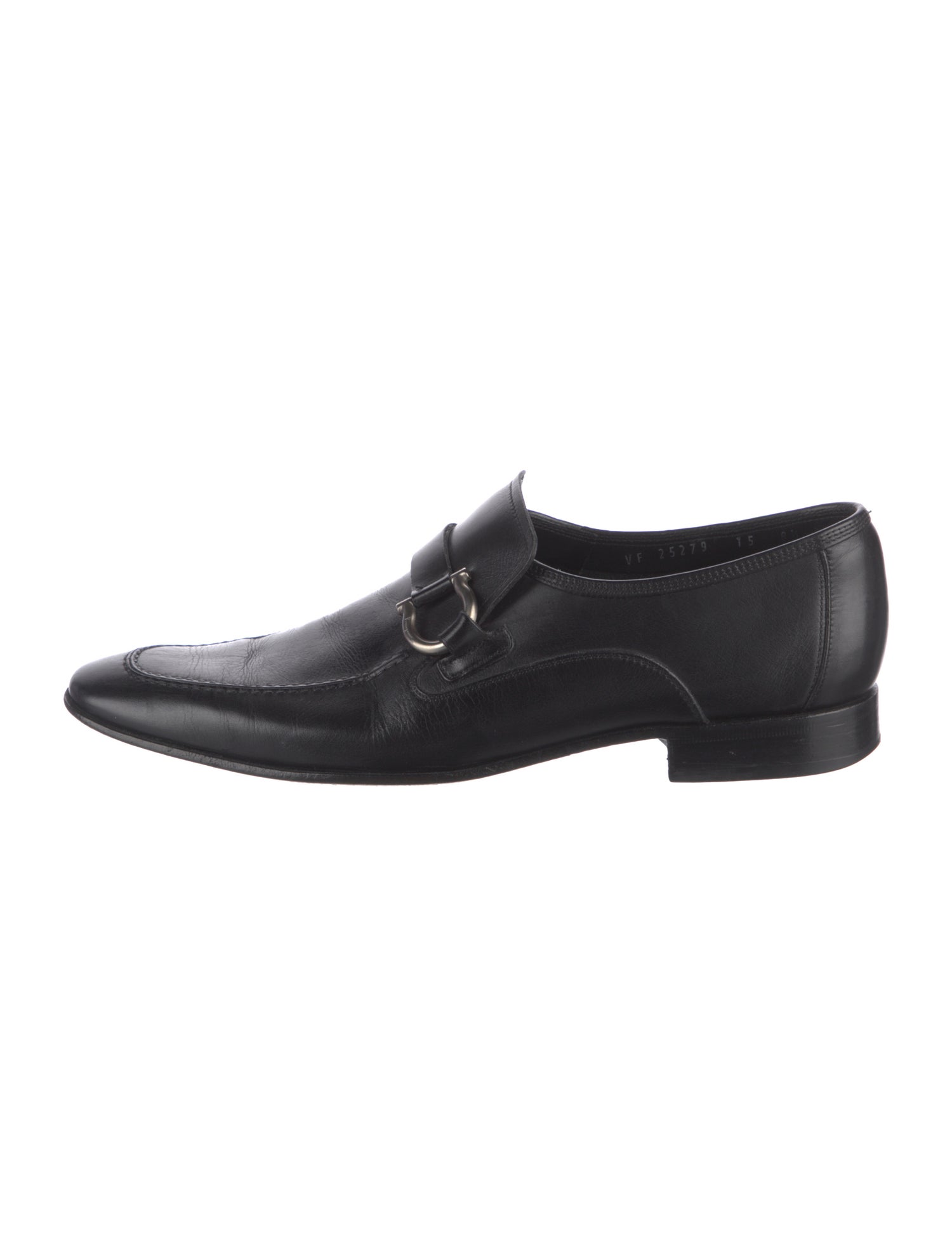 Ferragamo Gancini Logo Leather Dress Loafers