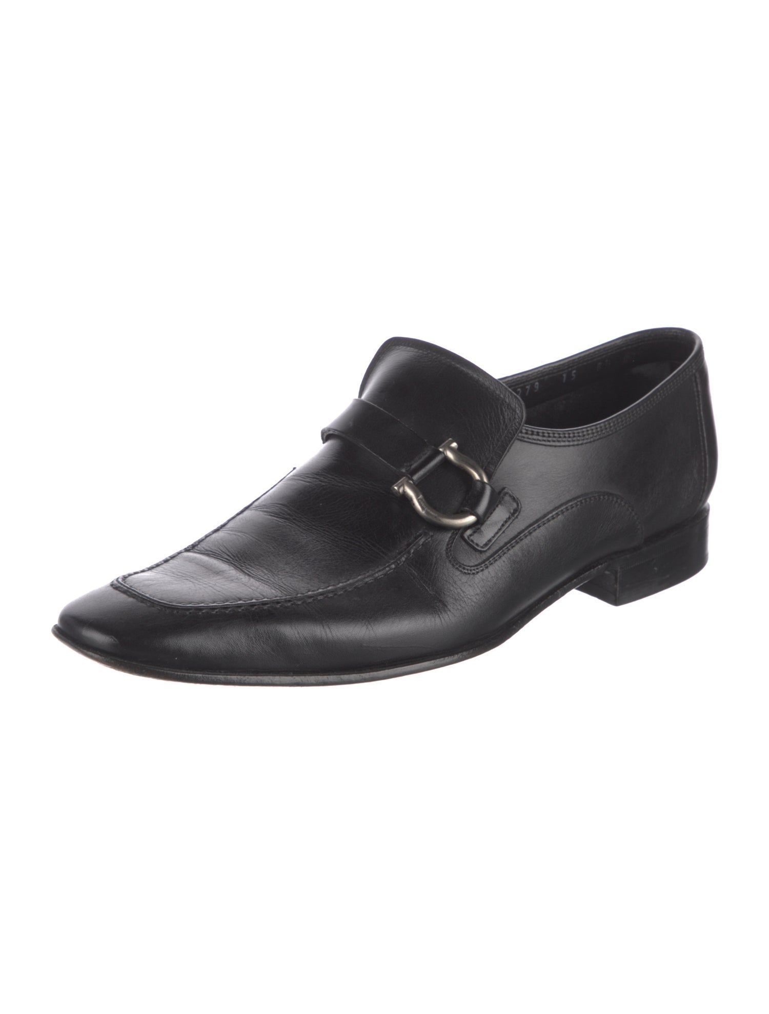 Ferragamo Gancini Logo Leather Dress Loafers