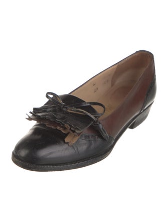 Ferragamo Leather Colorblock Pattern Flats