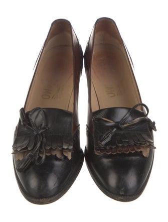 Ferragamo Leather Colorblock Pattern Flats