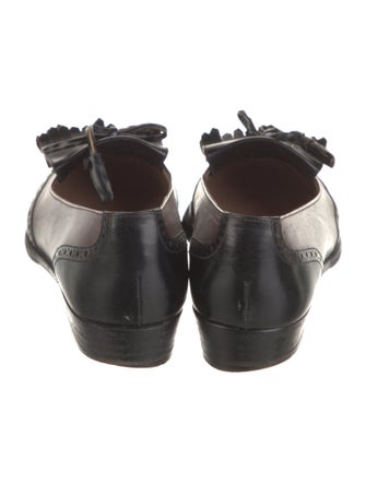 Ferragamo Leather Colorblock Pattern Flats