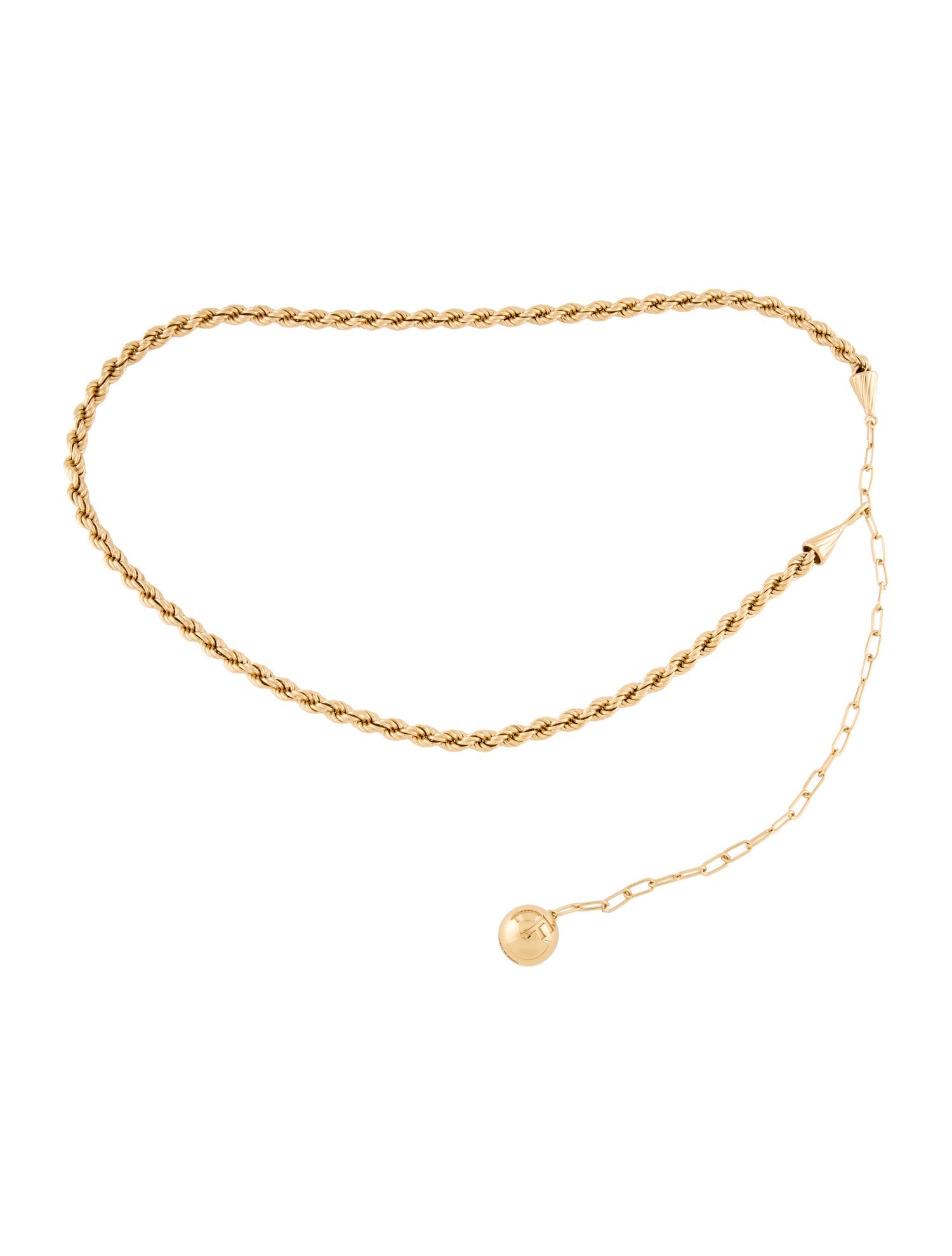 Ferragamo Skinny Metal Chain-Link Belt