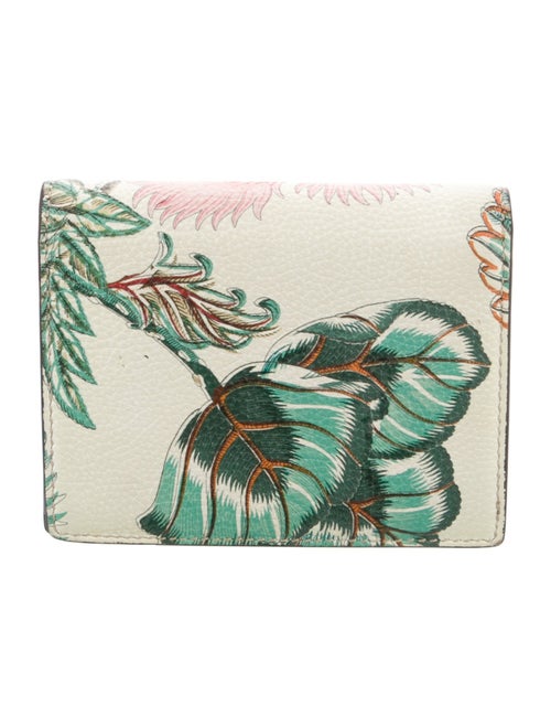 Ferragamo Leather Printed Compact Wallet