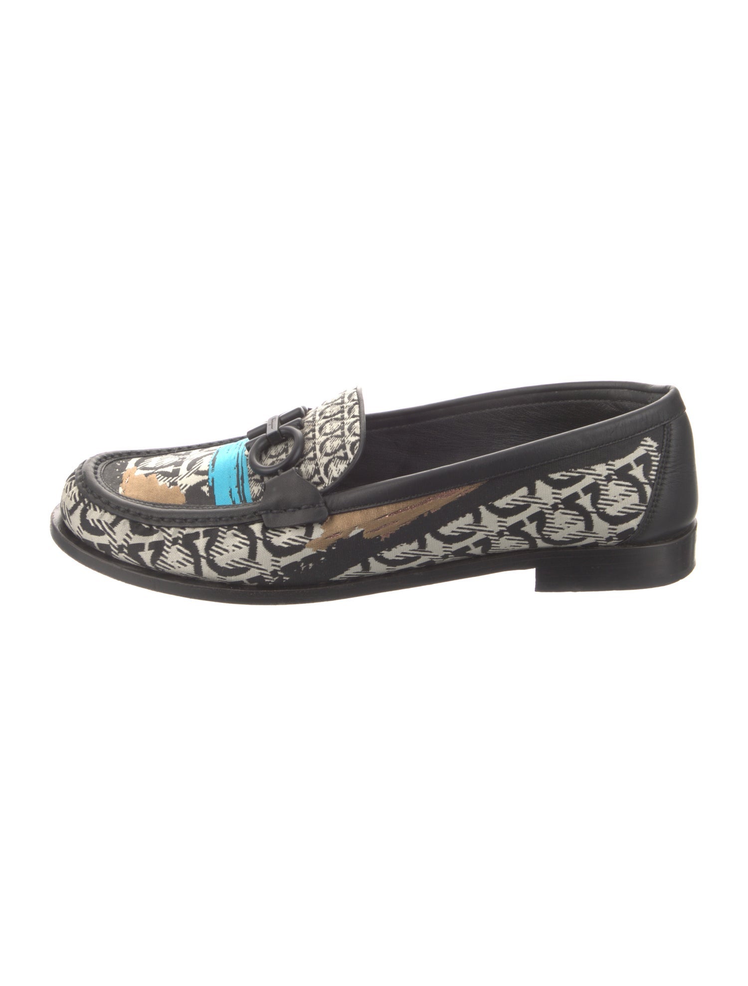 Ferragamo Canvas Printed Loafers