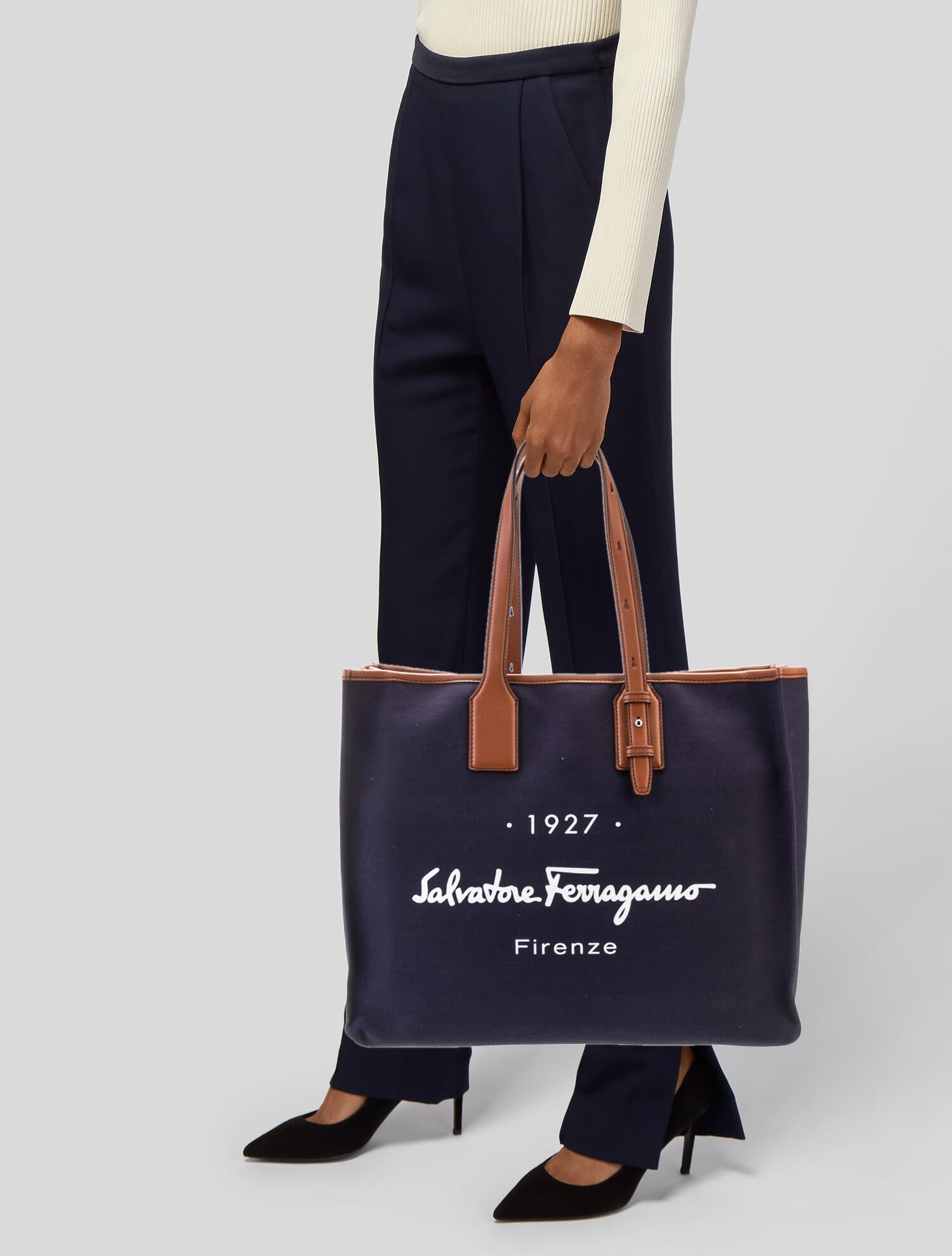 Ferragamo Canvas Tote