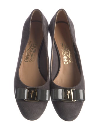 Ferragamo Suede Bow Accents