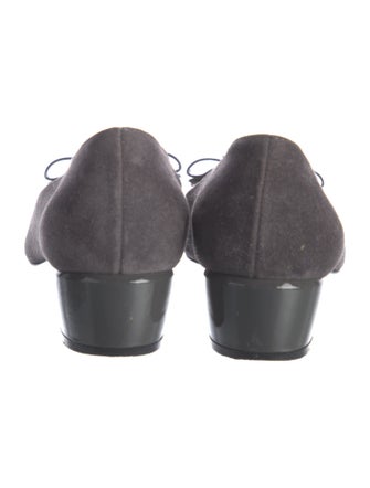 Ferragamo Suede Bow Accents