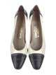 Ferragamo Leather Colorblock Pattern Pumps