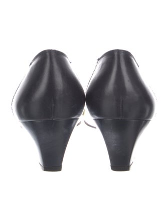 Ferragamo Leather Colorblock Pattern Pumps