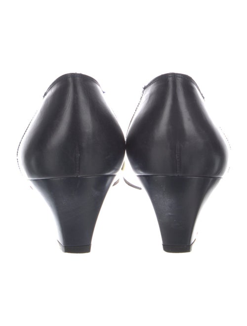 Ferragamo Leather Colorblock Pattern Pumps