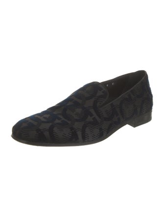 Ferragamo Velvet Printed Loafers