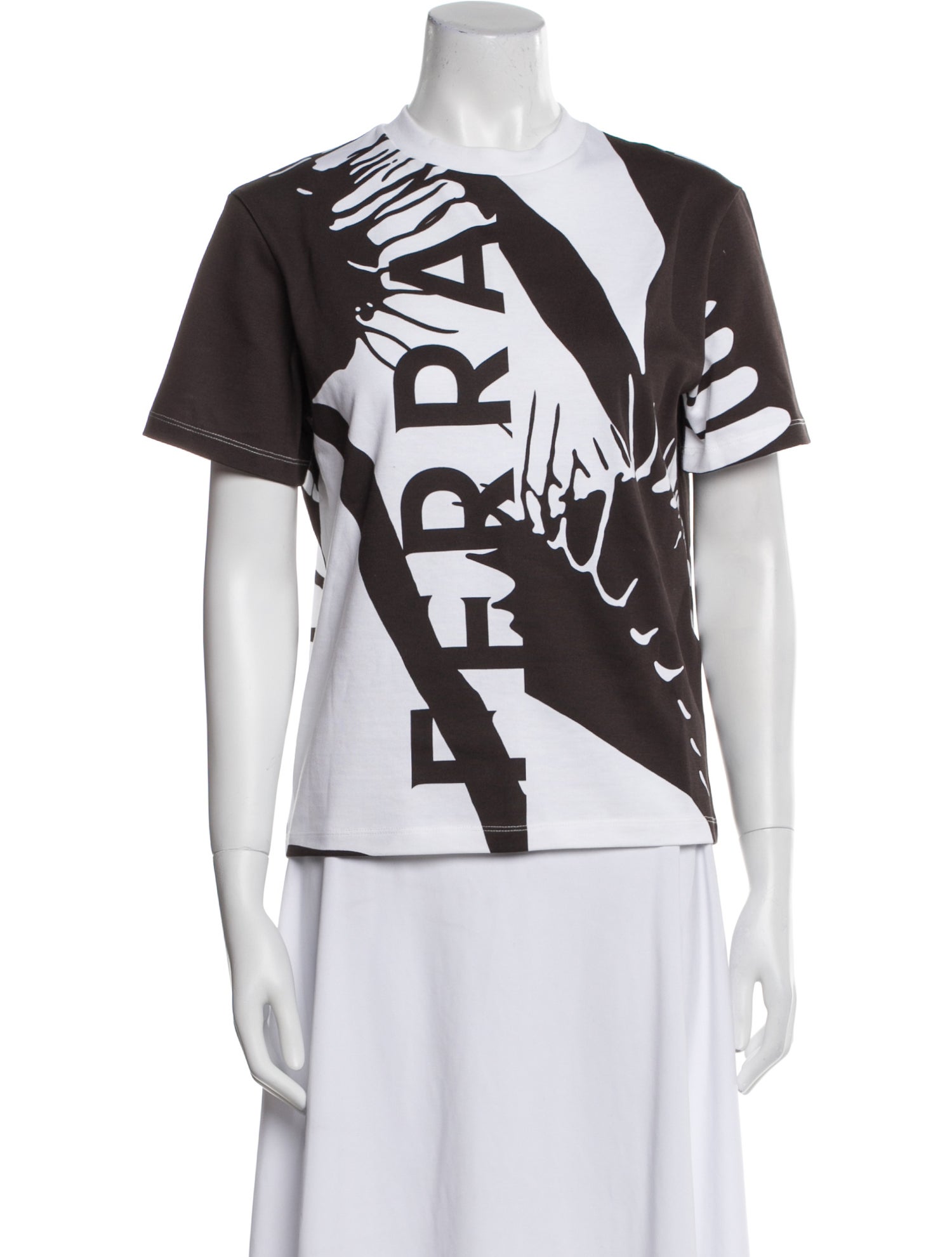 Ferragamo Graphic Print Crew Neck T-Shirt