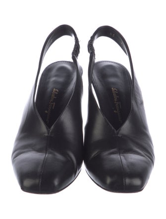 Ferragamo Leather Slingback Pumps