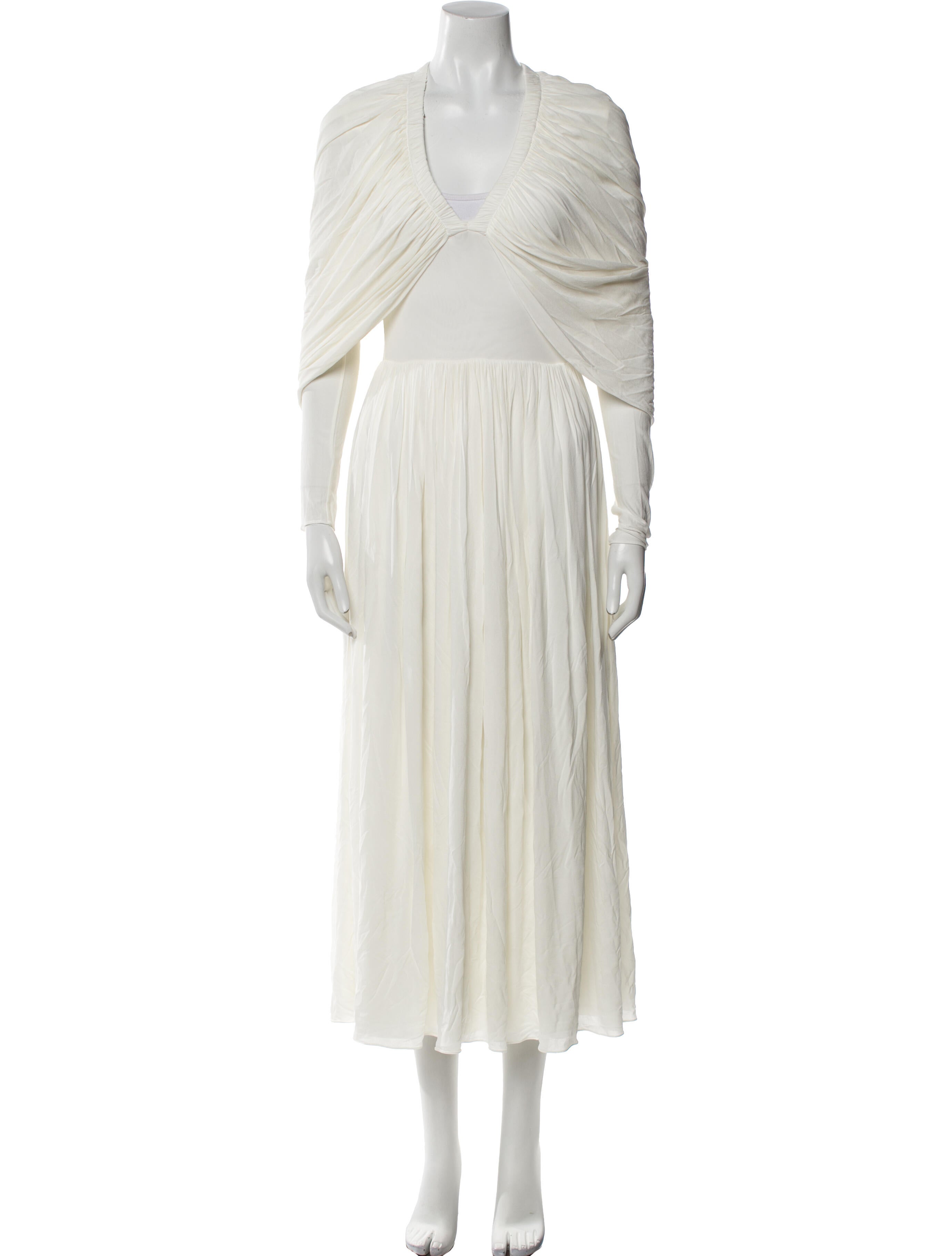 Ferragamo V-Neck Long Dress