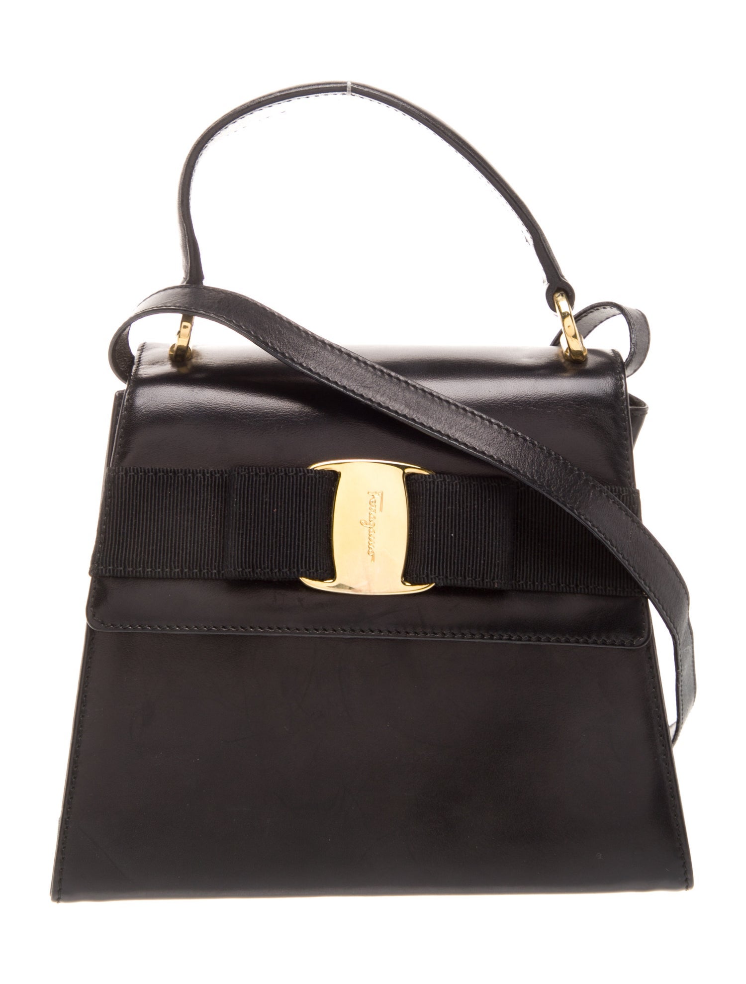 Ferragamo Leather Top Handle Bag