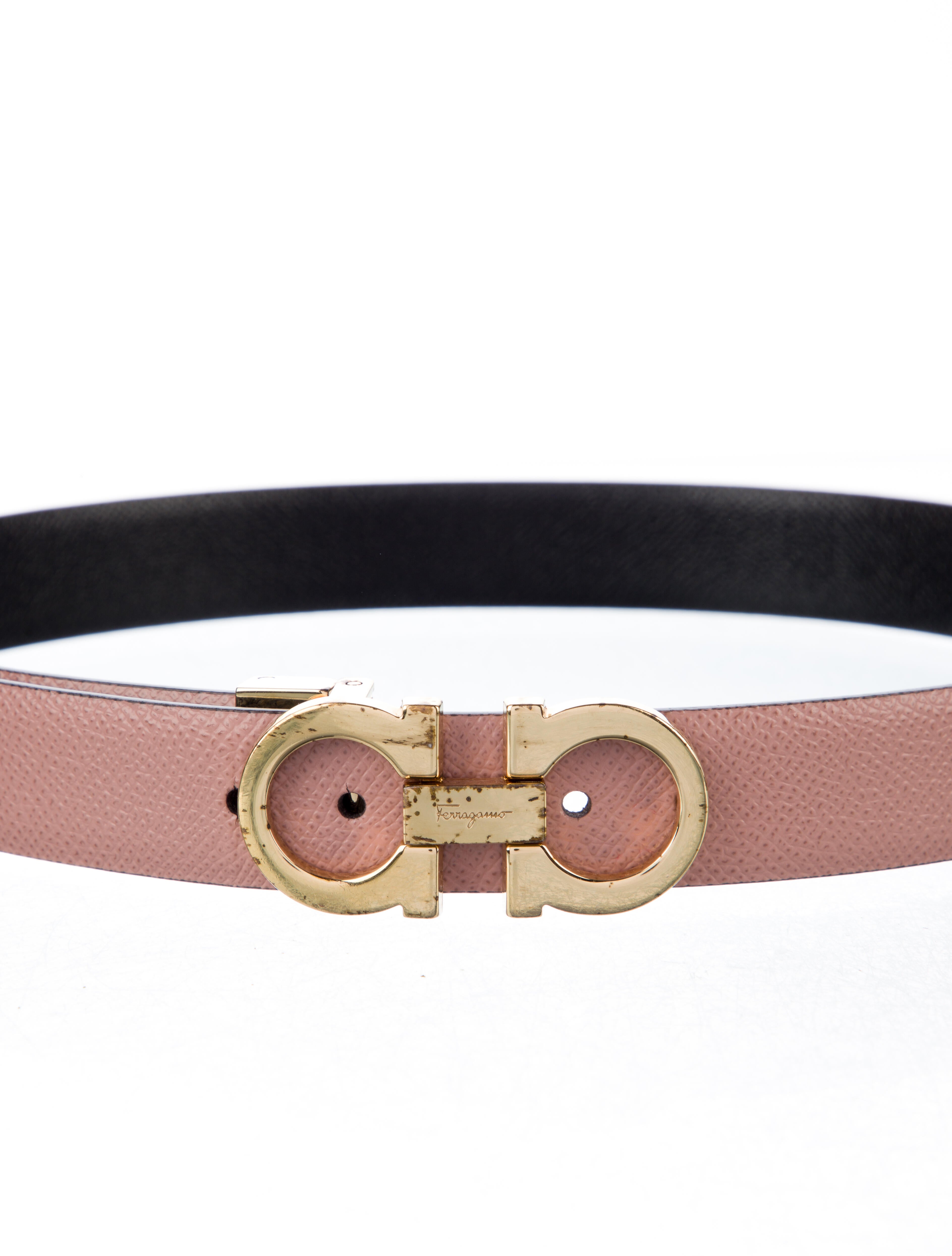 Salvatore Ferragamo Gancini Logo Skinny Waist Belt