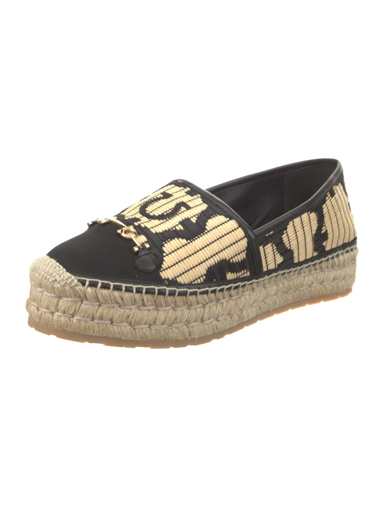 Ferragamo Leather Printed Espadrilles