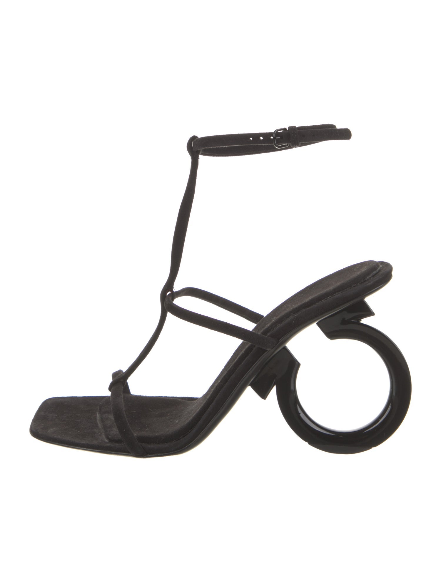 Ferragamo Suede T-Strap Sandals
