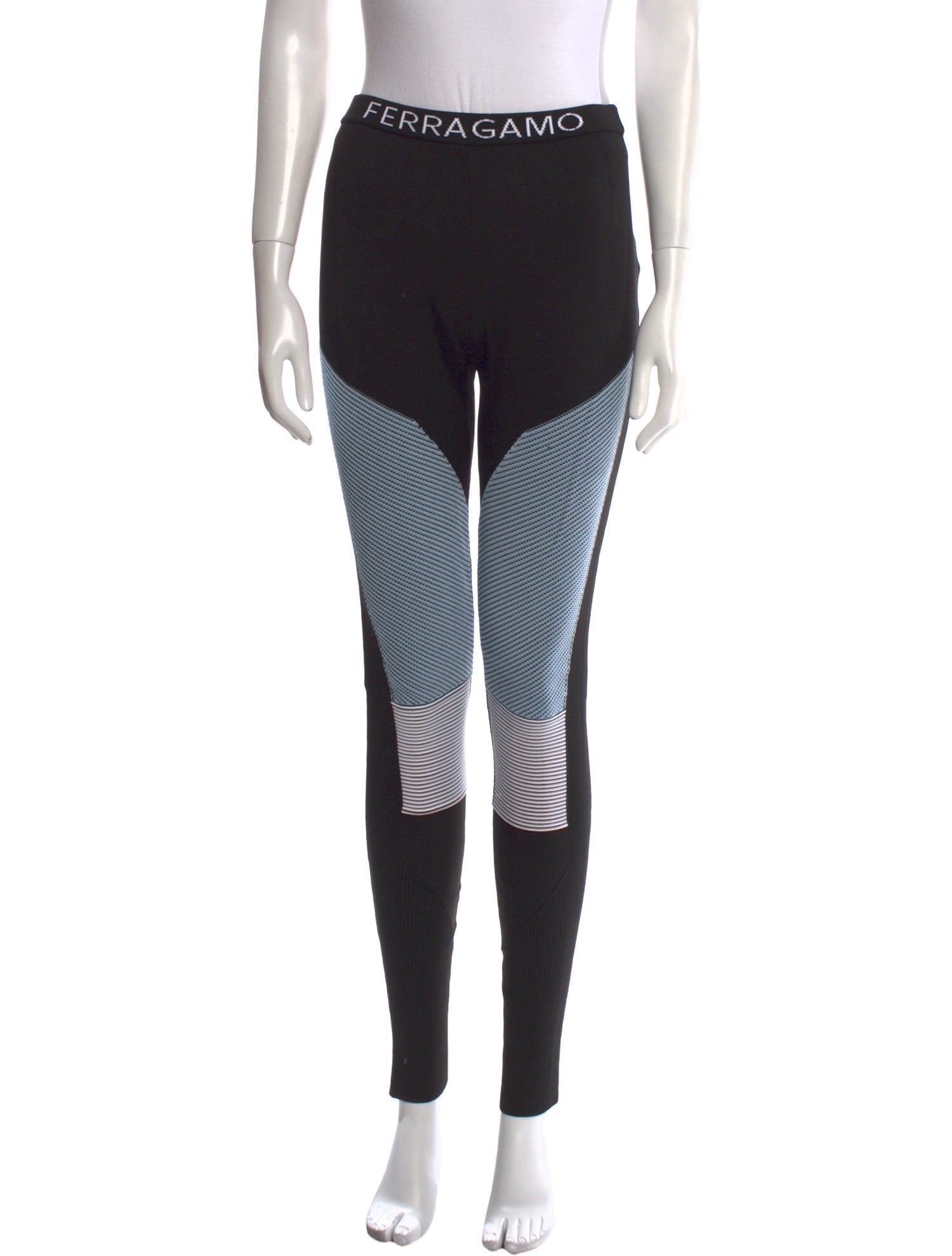 Ferragamo Colorblock Pattern Skinny Leg Pants