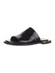 Ferragamo Embossed Leather Slides