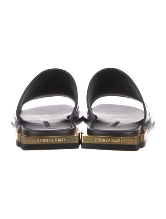 Ferragamo Embossed Leather Slides