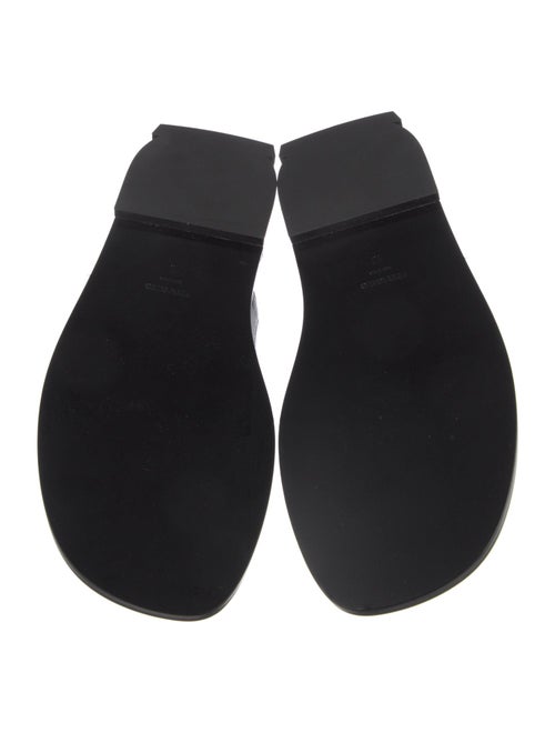 Ferragamo Embossed Leather Slides