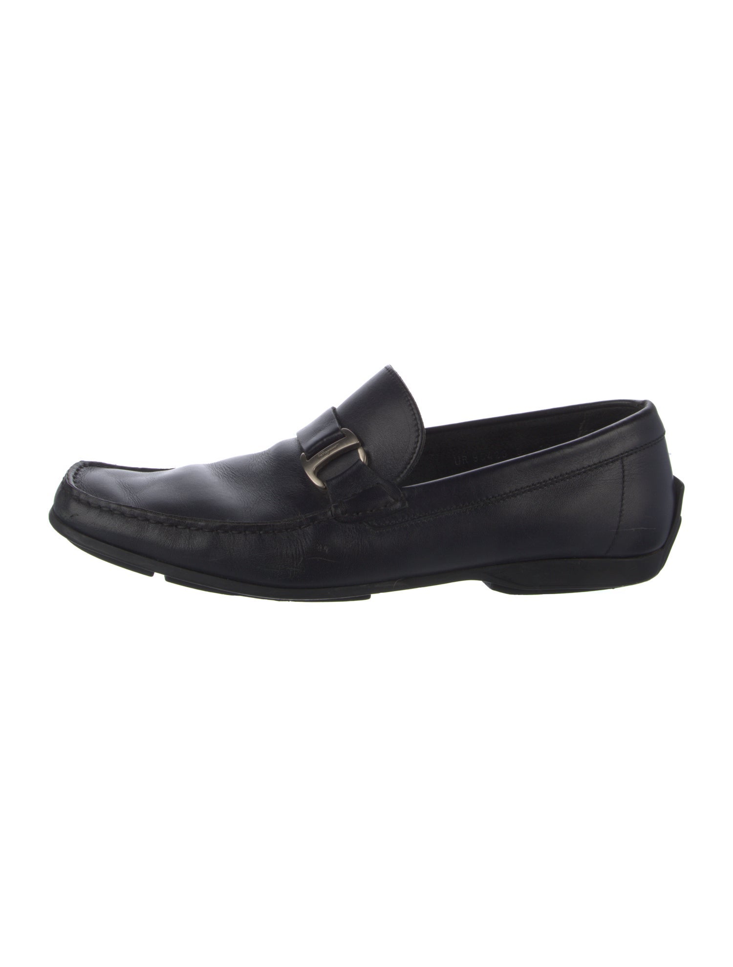 Ferragamo Gancini Logo Leather Dress Loafers