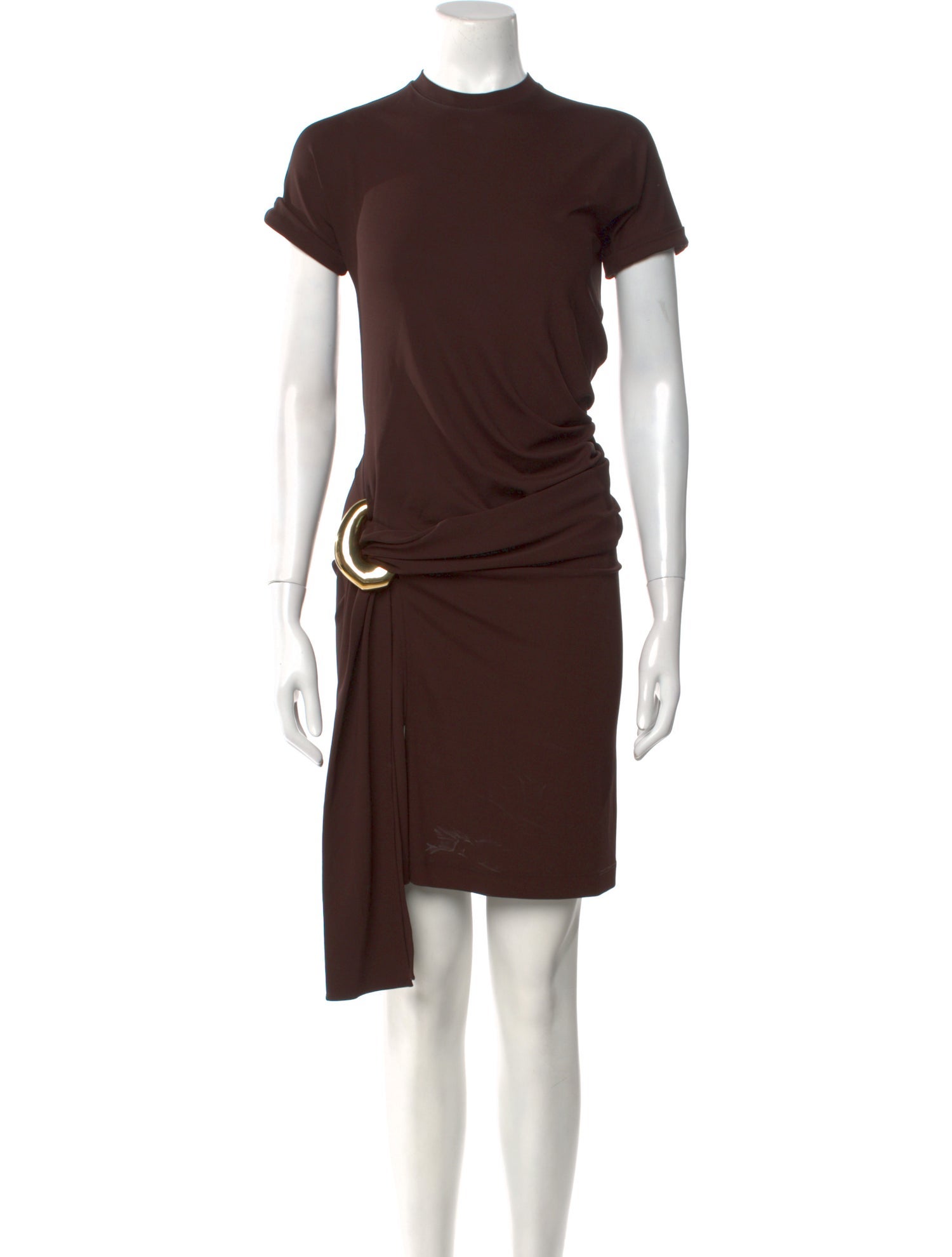 Ferragamo Mock Neck Knee-Length Dress