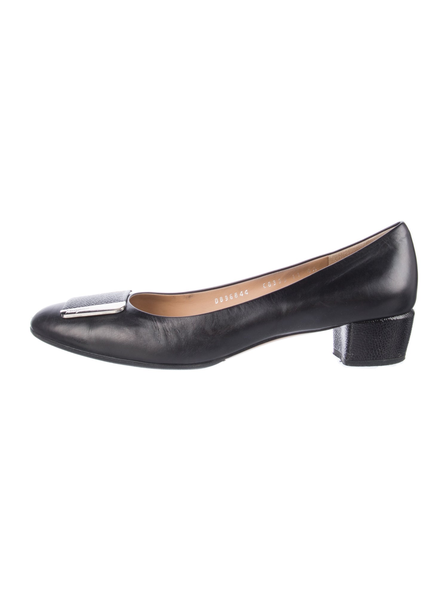 Ferragamo Leather Bow Accents Pumps