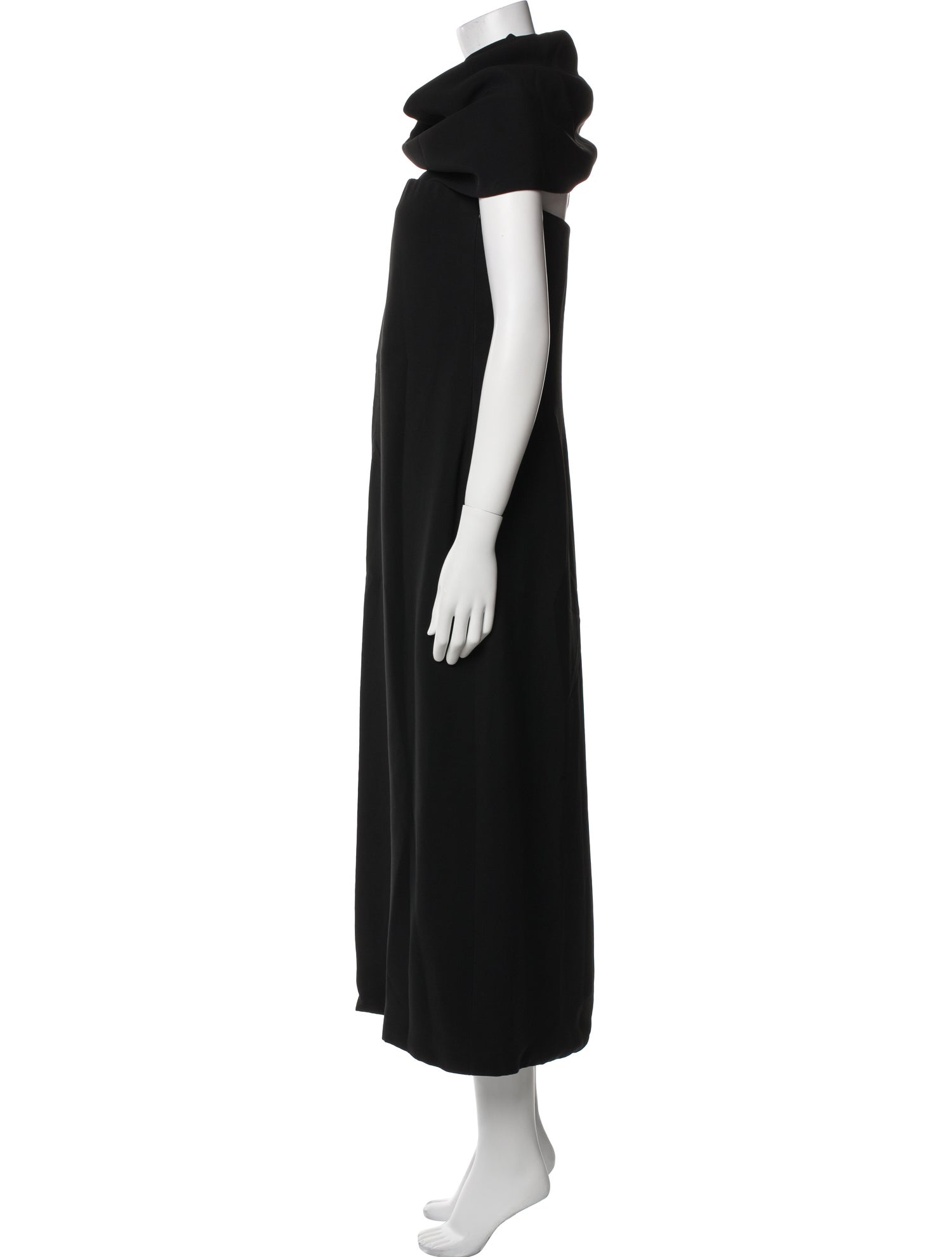Ferragamo Cowl Neck Midi Length Dress