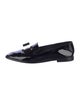 Ferragamo Patent Leather Bow Accents Loafers