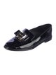 Ferragamo Patent Leather Bow Accents Loafers