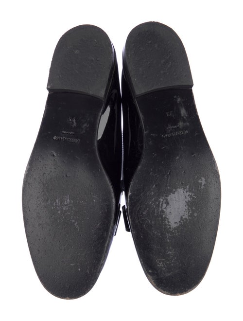 Ferragamo Patent Leather Bow Accents Loafers