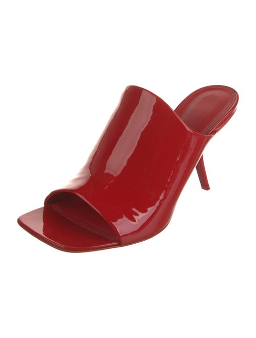 Ferragamo Patent Leather Bow Accents Slides