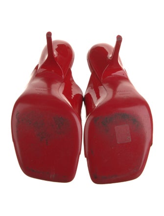 Ferragamo Patent Leather Bow Accents Slides