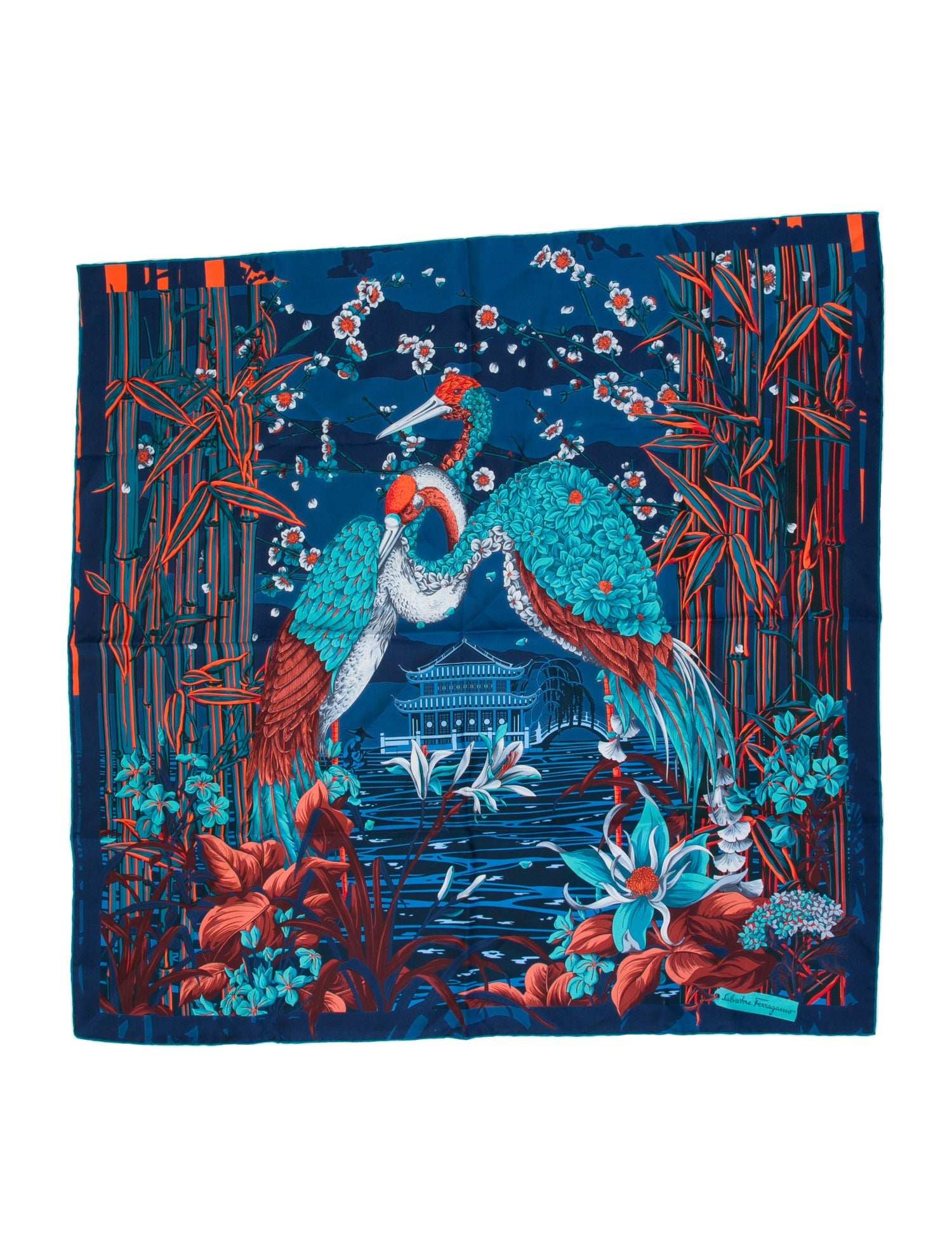 Ferragamo Silk Printed Scarf