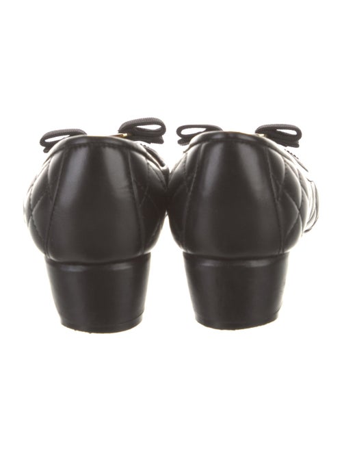 Ferragamo Leather Bow Accents Flats