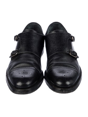 Salvatore Ferragamo Leather Monk Straps